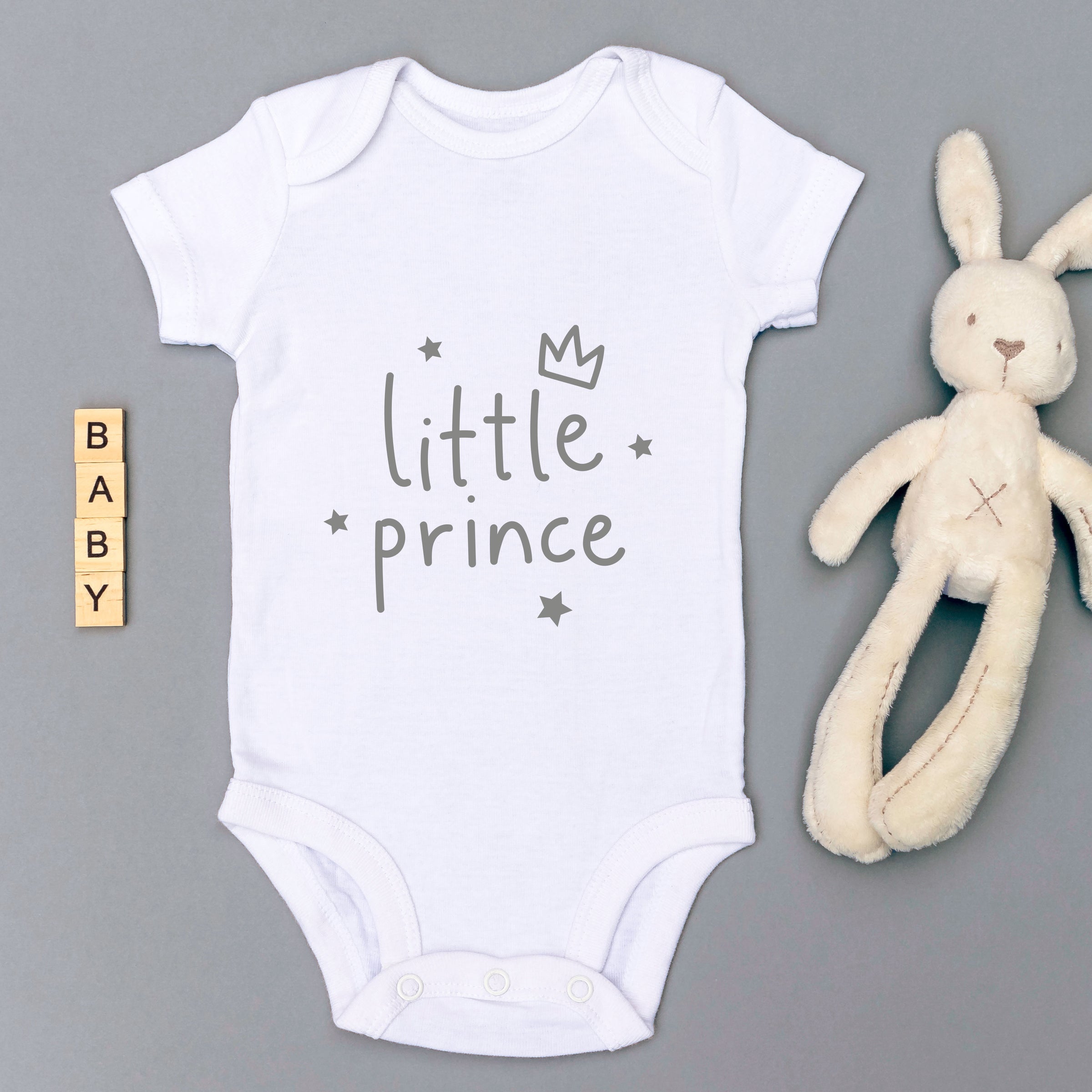 Little Prince Babygrow - White