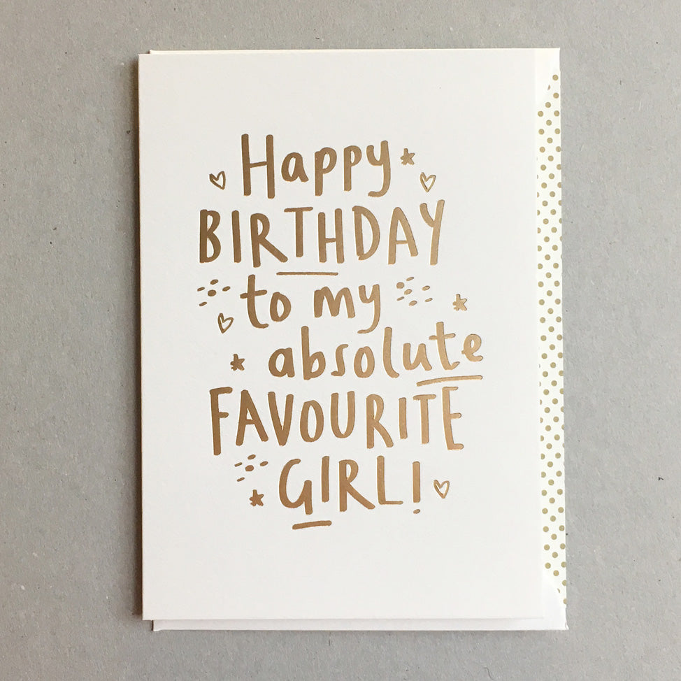 Happy Birthday Favourite Girl BS27