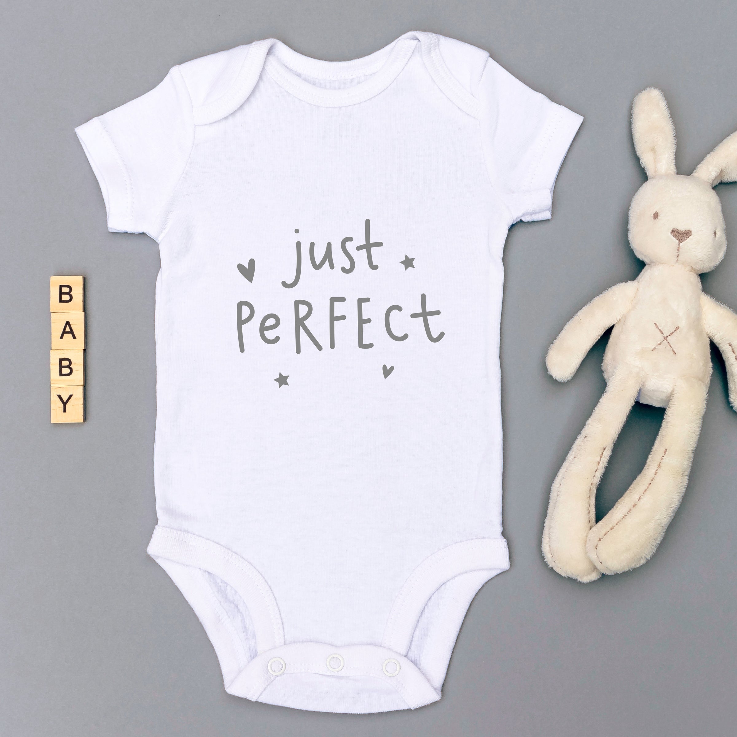 Just Perfect Babygrow - White