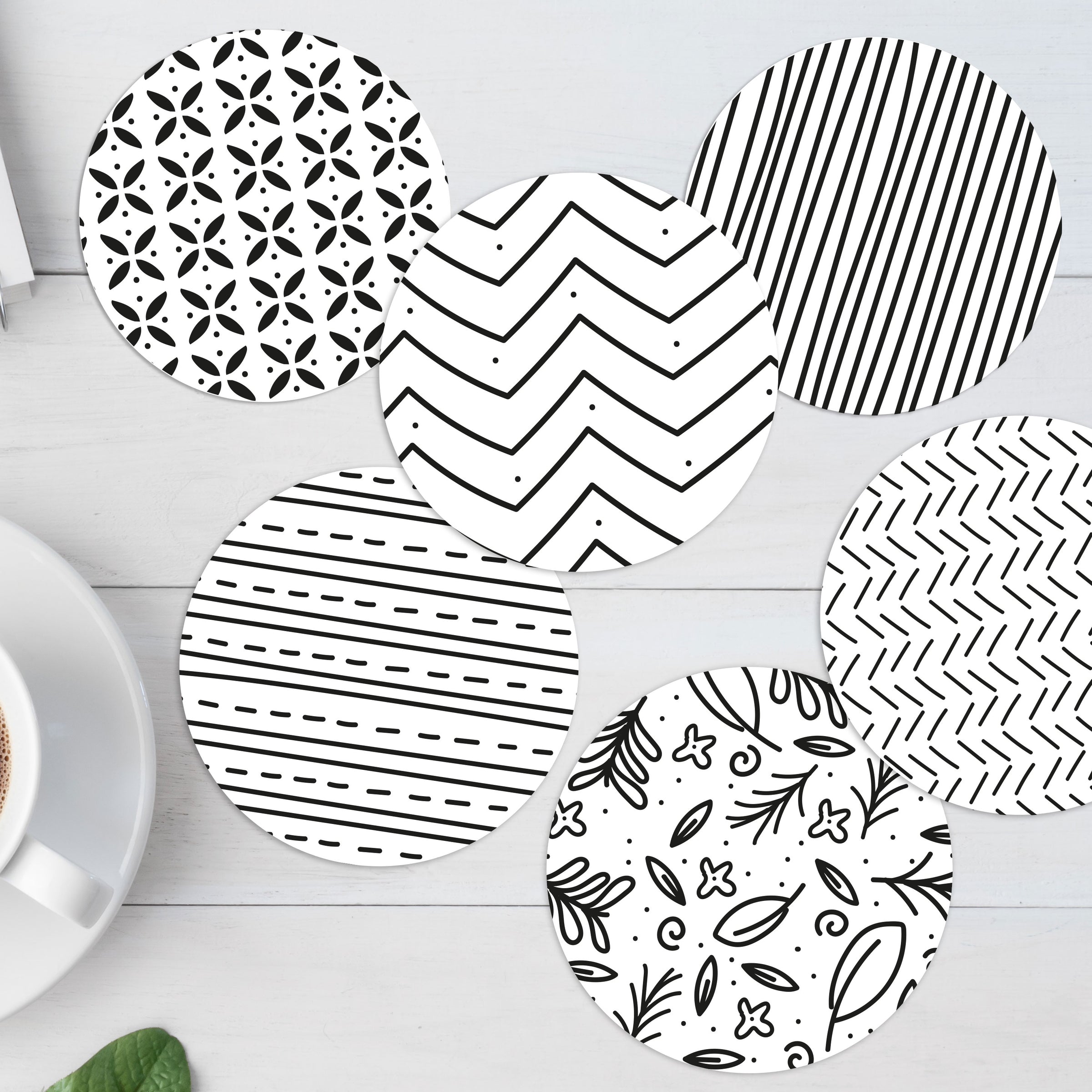 Mixed Set of 6 Scandi Coasters